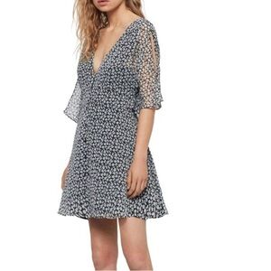 All saints Elegant Black and White Patterned Dress